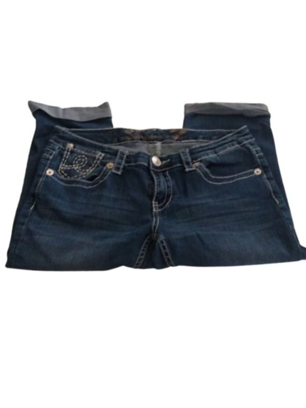 Seven 7 Denim Jean Cuffed Capris, Size 4